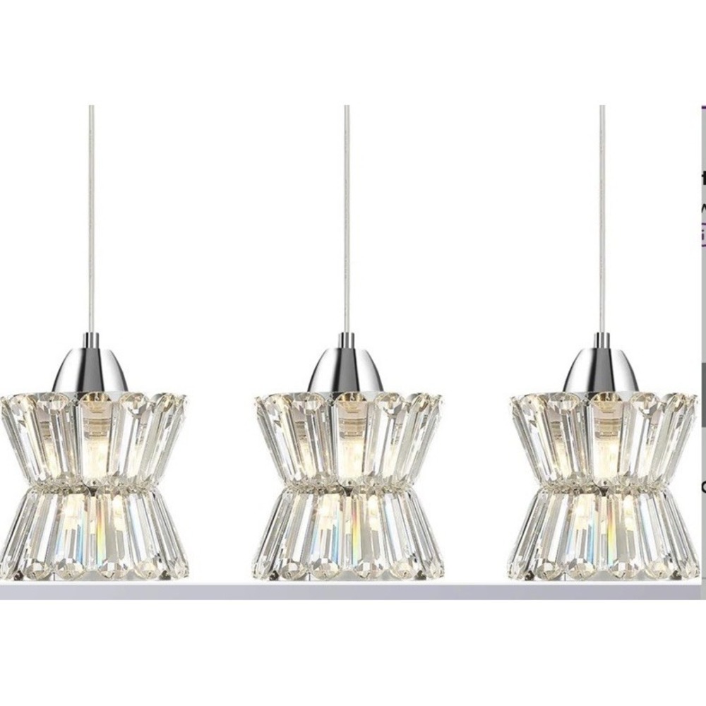 Modern Crystal Pendant Light Fitting Glass Hanging Island Chandelier Lamps NIB